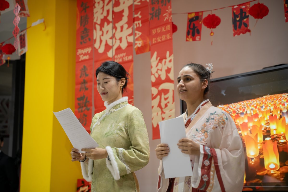 Students in traditional Chinese dress at Polyglot